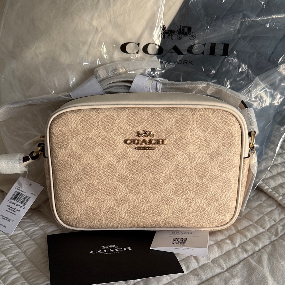 Coach Jamie Camera bagBeige Crossbody Bag Brand new